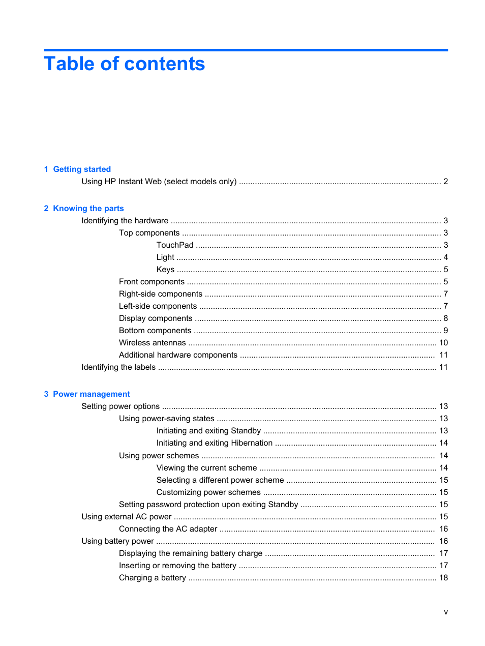 HP Compaq Mini 110c-1150EB PC User Manual | Page 5 / 87