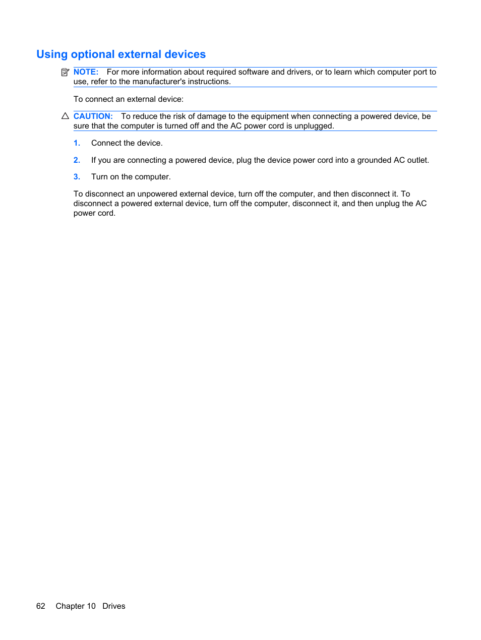 Using optional external devices | HP Compaq Mini 110c-1150EB PC User Manual | Page 70 / 87