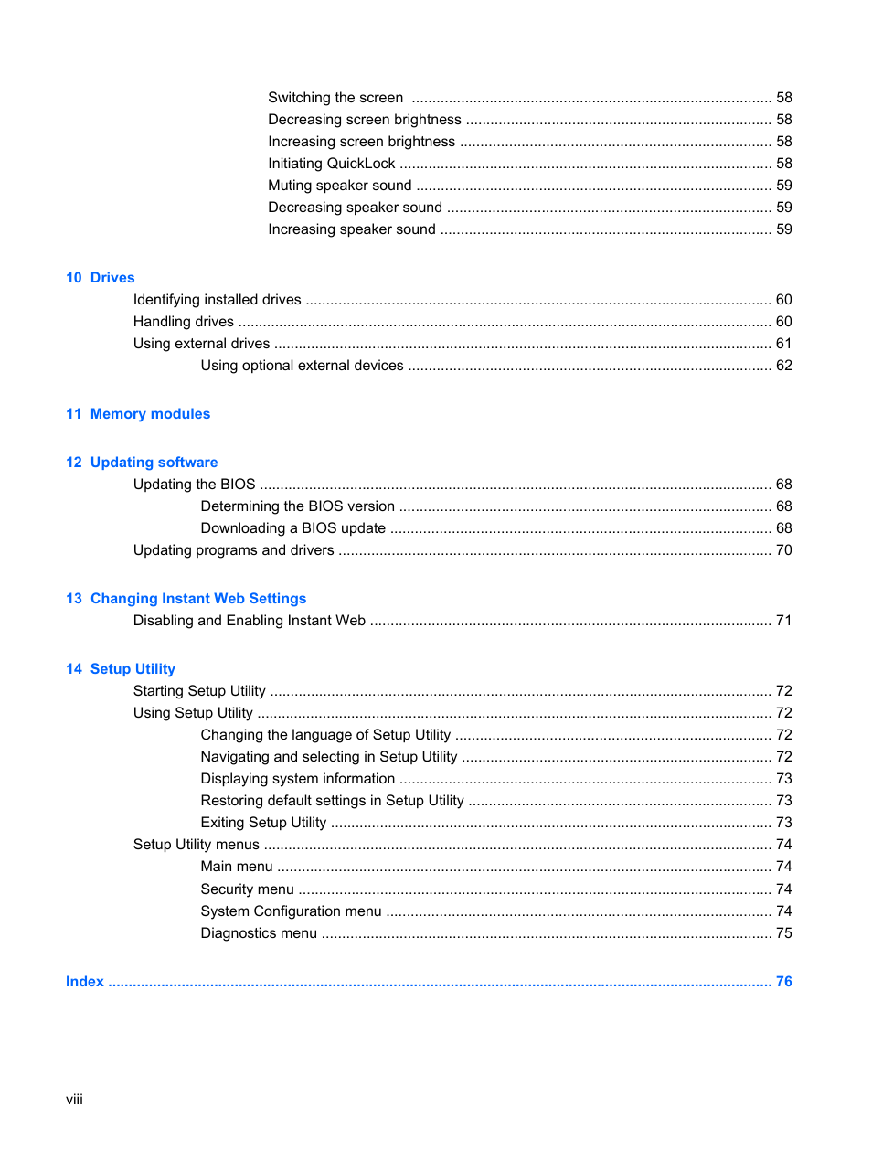 HP Compaq Mini 110c-1150EB PC User Manual | Page 8 / 87