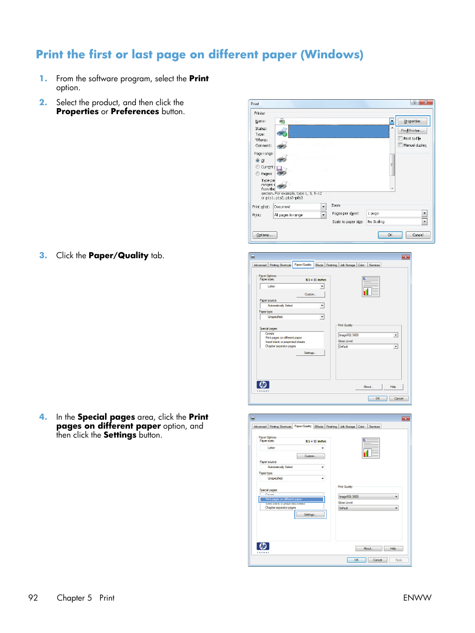 HP LaserJet Enterprise 500 Color MFP M575 User Manual | Page 108 / 354