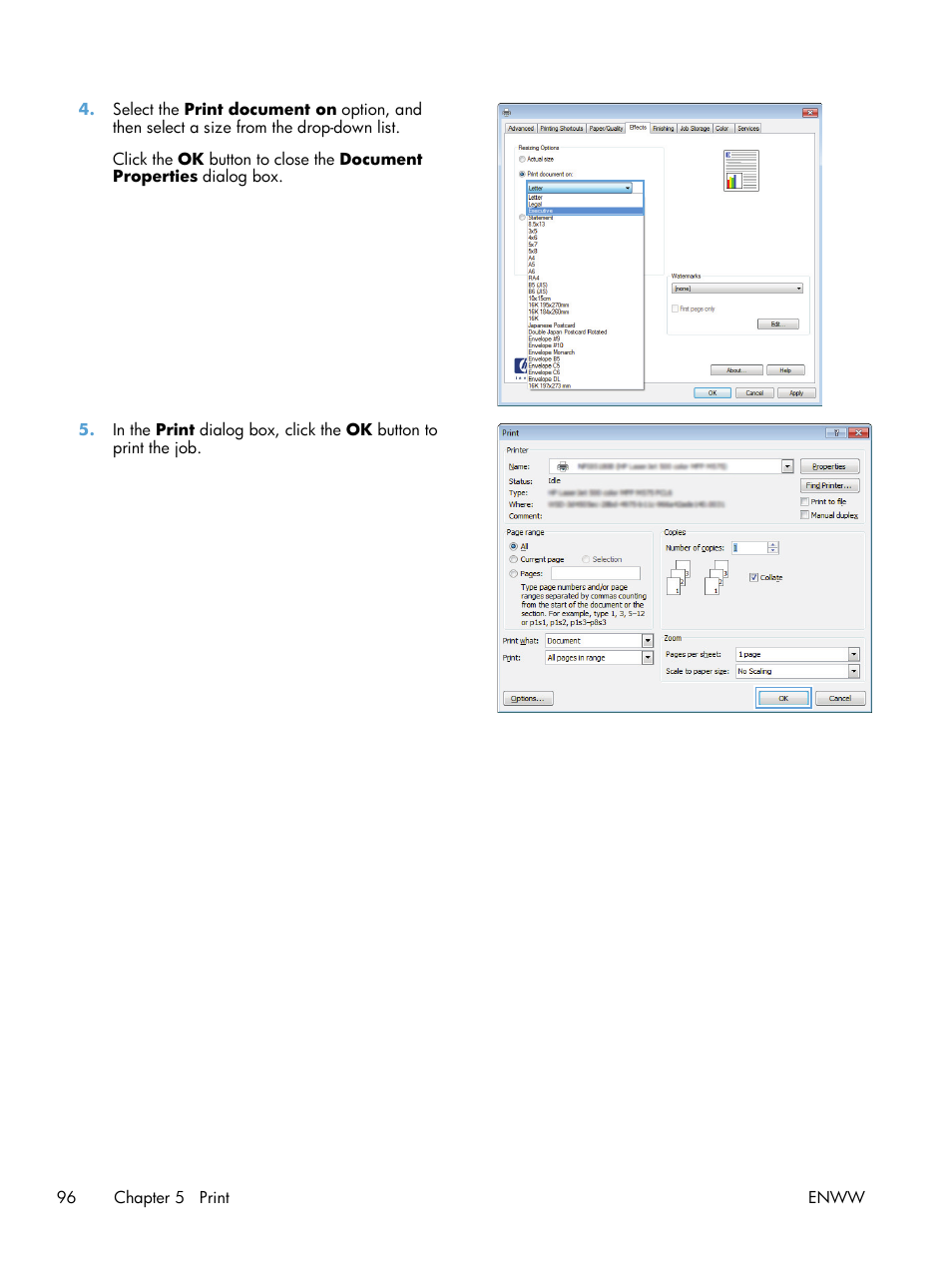 HP LaserJet Enterprise 500 Color MFP M575 User Manual | Page 112 / 354