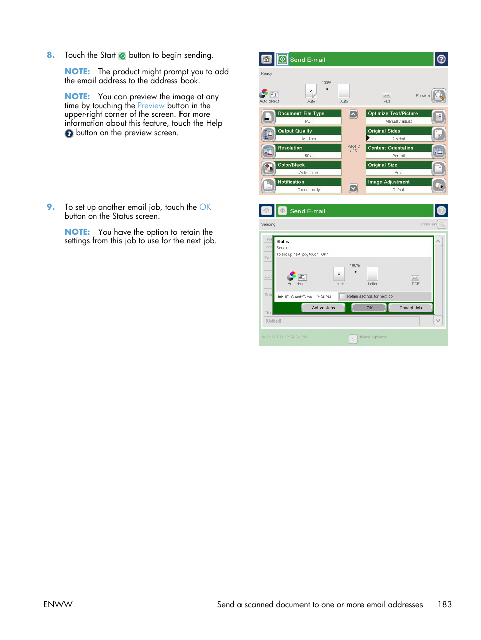 HP LaserJet Enterprise 500 Color MFP M575 User Manual | Page 199 / 354