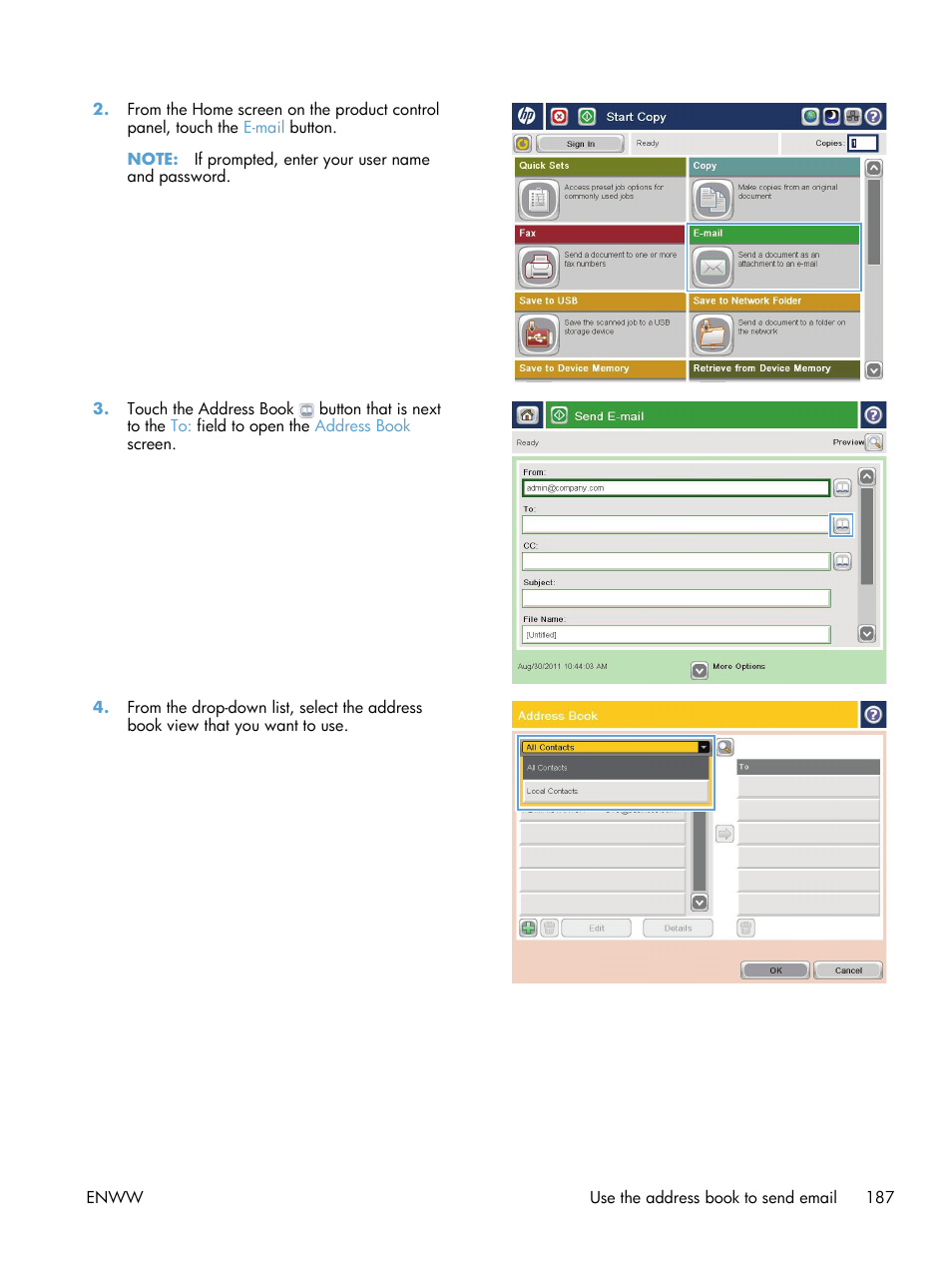 HP LaserJet Enterprise 500 Color MFP M575 User Manual | Page 203 / 354