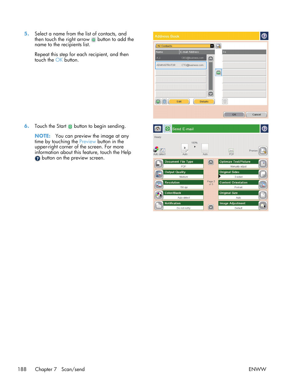 HP LaserJet Enterprise 500 Color MFP M575 User Manual | Page 204 / 354