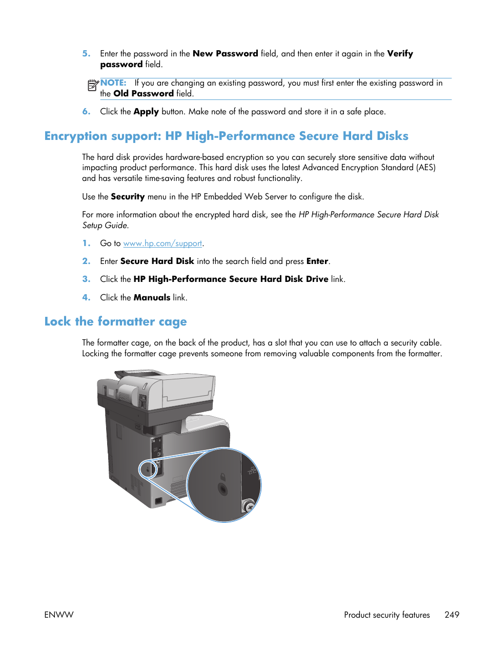 Lock the formatter cage | HP LaserJet Enterprise 500 Color MFP M575 User Manual | Page 265 / 354