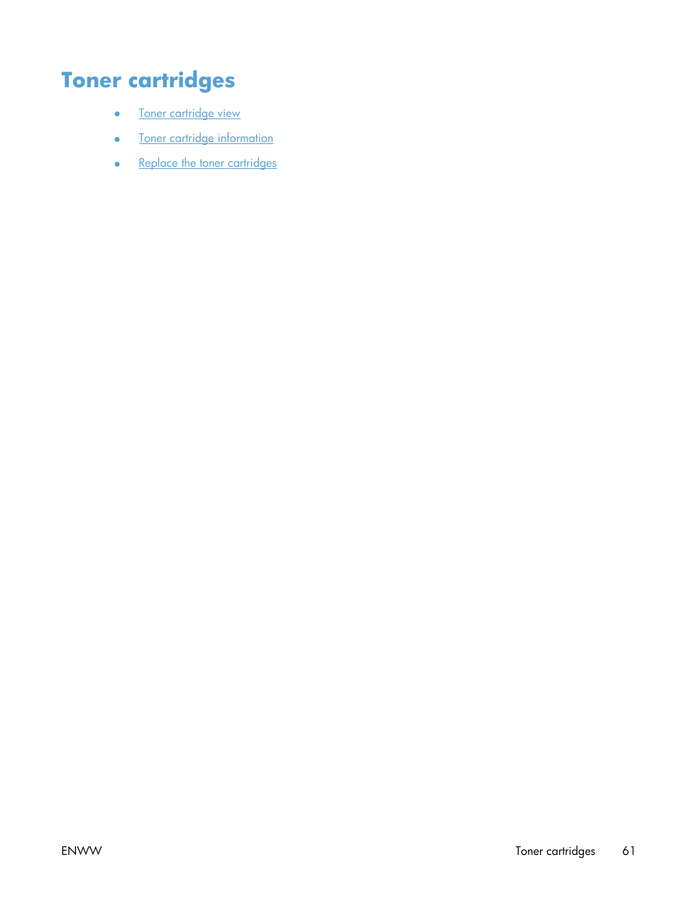 Toner cartridges | HP LaserJet Enterprise 500 Color MFP M575 User Manual | Page 77 / 354