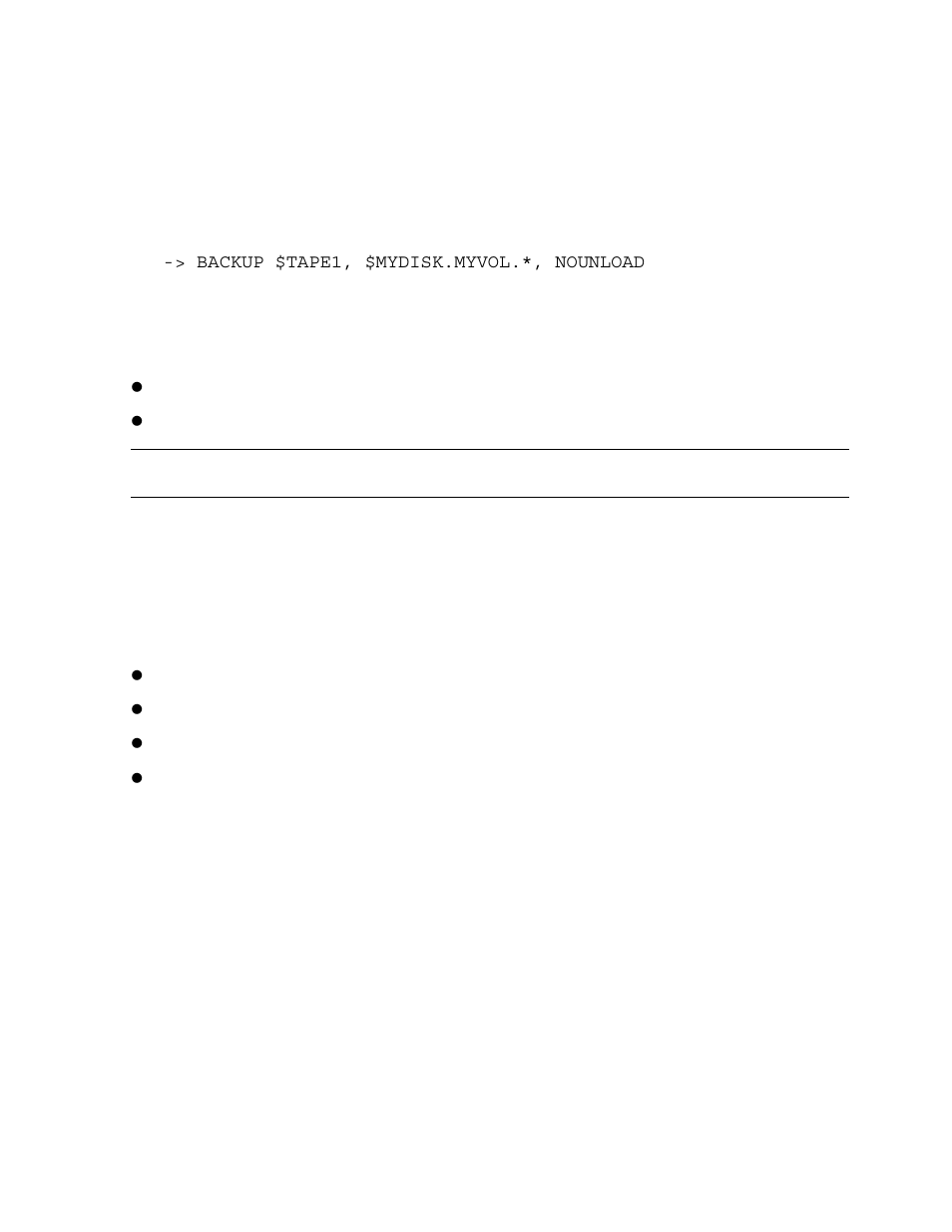 Using the nounload option, Using labeled and unlabeled tapes, Using labeled and | Unlabeled tapes | HP NonStop G-Series User Manual | Page 106 / 140