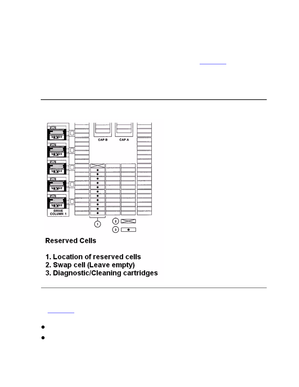 Diagnostic and cleaning cartridge cells, Reserved cell descriptions, Figure 5-3 | Reserved cells | HP NonStop G-Series User Manual | Page 69 / 140