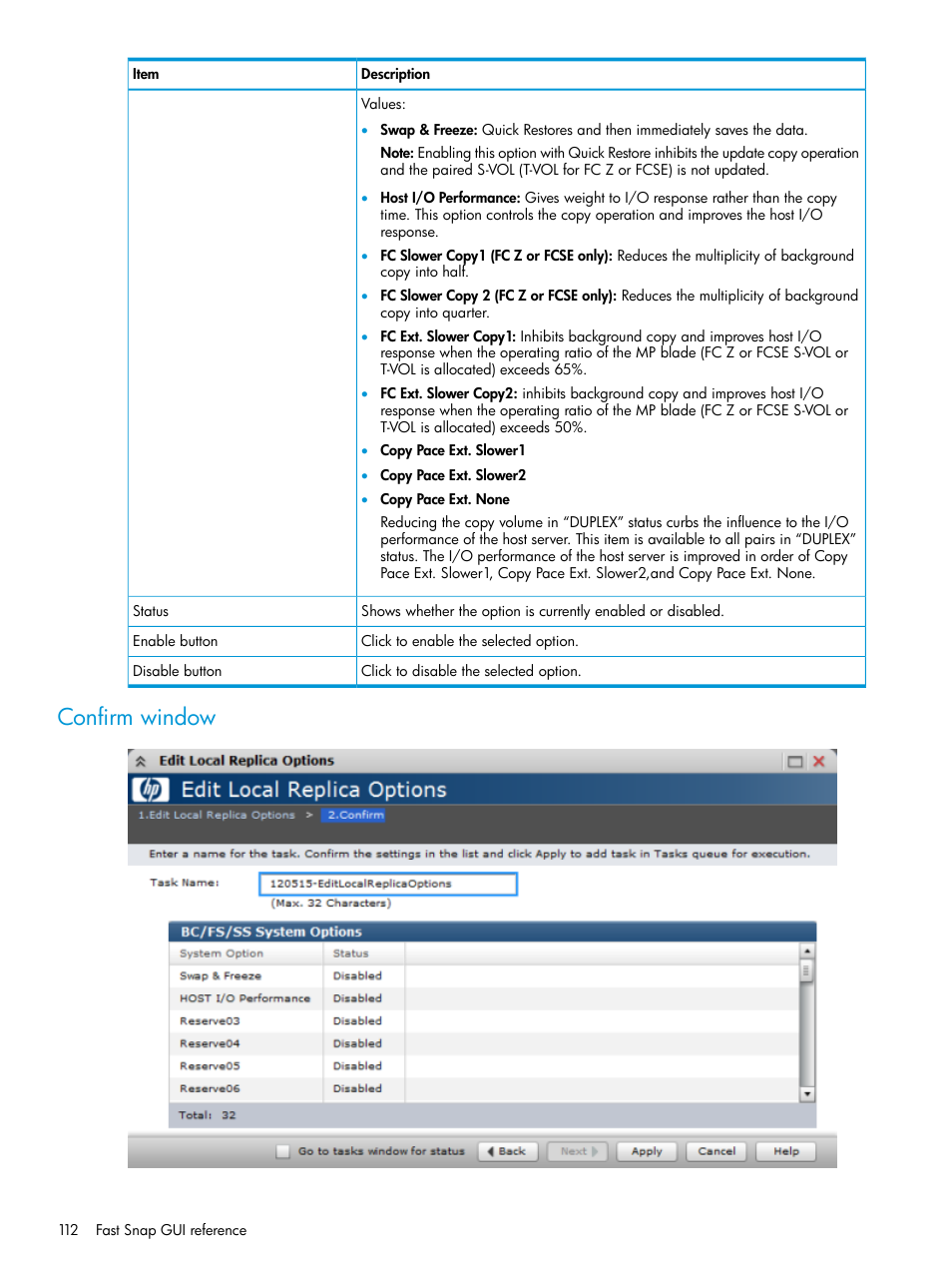 Confirm window | HP XP P9500 Storage User Manual | Page 112 / 116