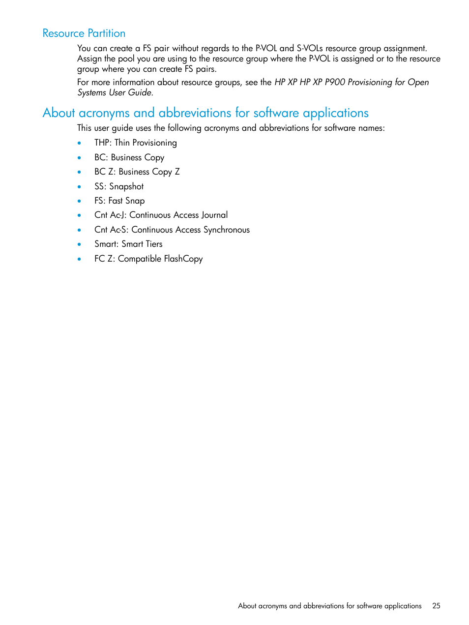 Resource partition | HP XP P9500 Storage User Manual | Page 25 / 116