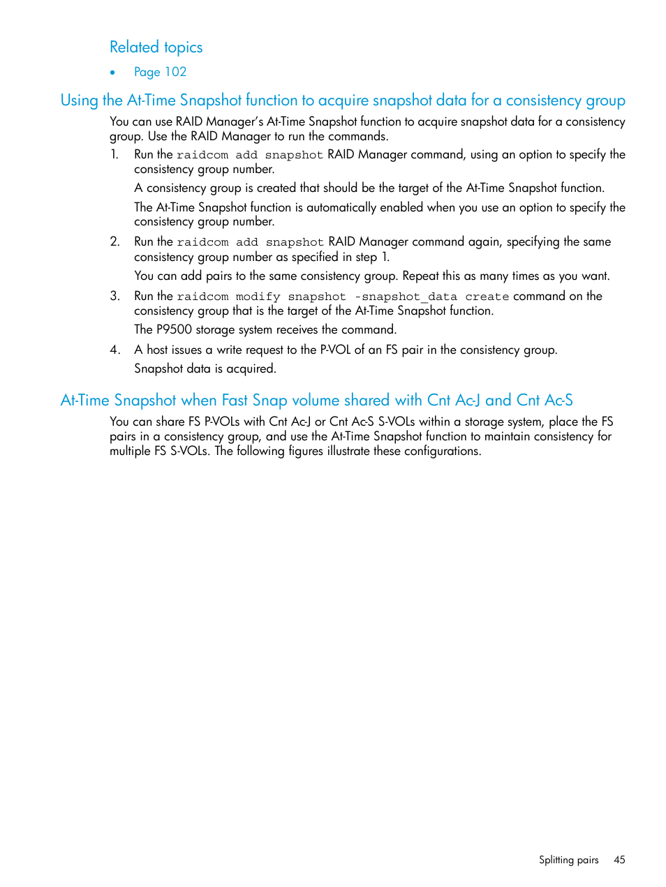 Related topics | HP XP P9500 Storage User Manual | Page 45 / 116