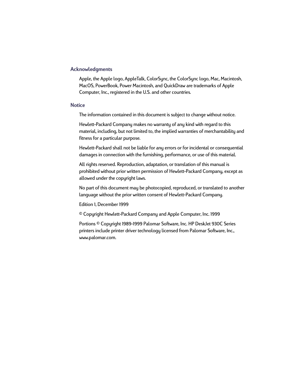 HP Deskjet 932c Printer User Manual | Page 3 / 73