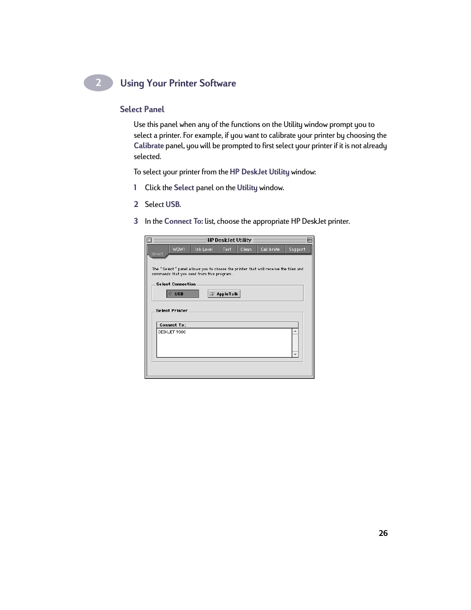 Select panel | HP Deskjet 932c Printer User Manual | Page 33 / 73