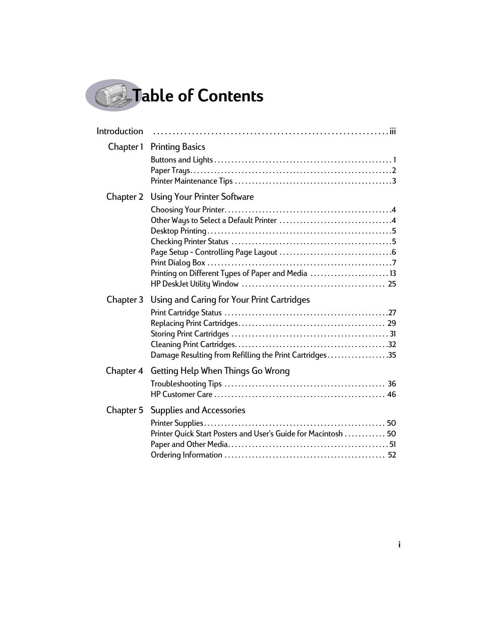 HP Deskjet 932c Printer User Manual | Page 4 / 73