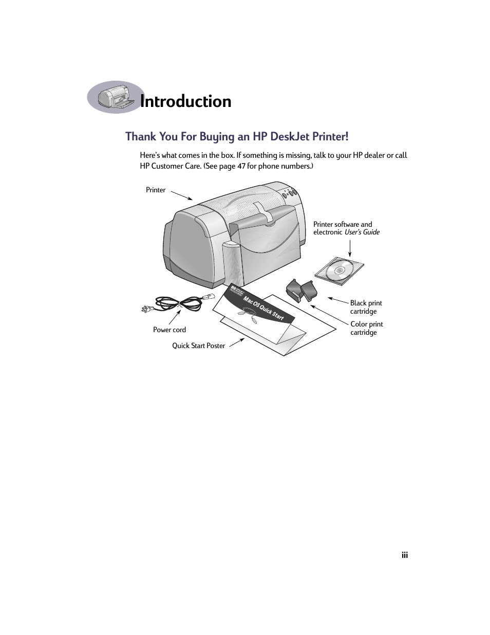 Introduction, Thank you for buying an hp deskjet printer | HP Deskjet 932c Printer User Manual | Page 6 / 73