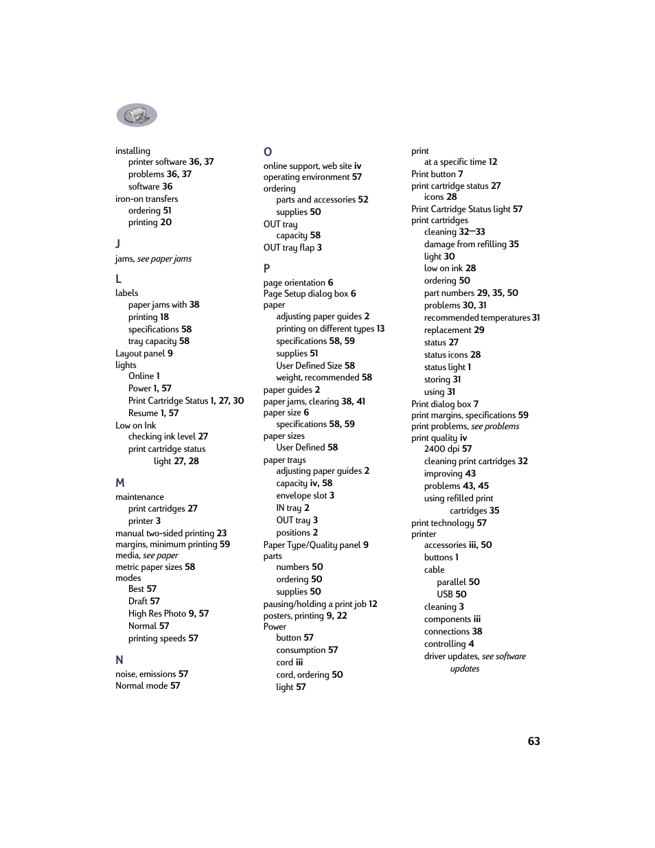 HP Deskjet 932c Printer User Manual | Page 70 / 73