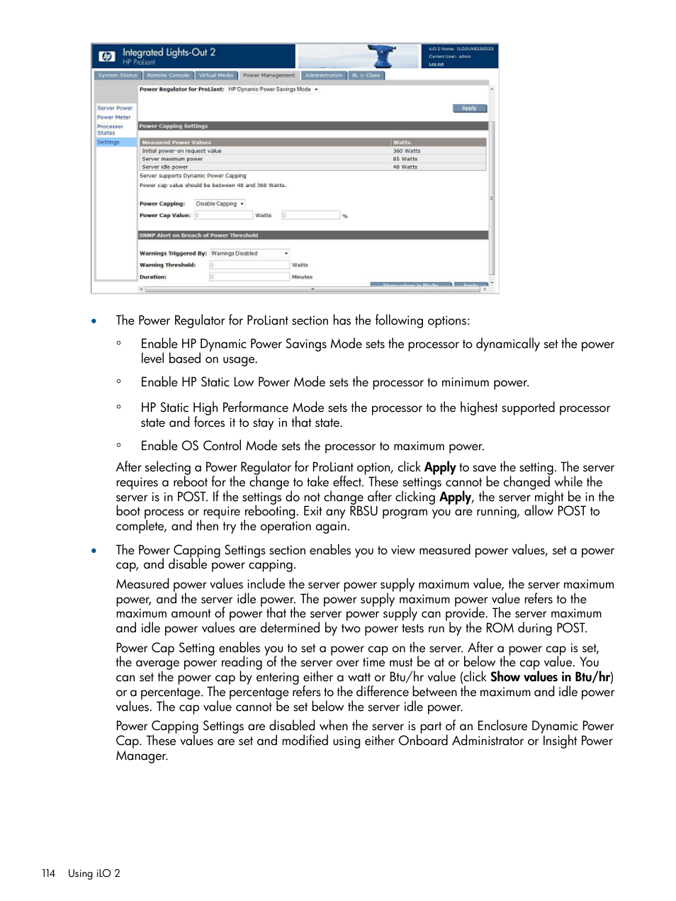 HP Integrated Lights-Out 2 User Manual | Page 114 / 224