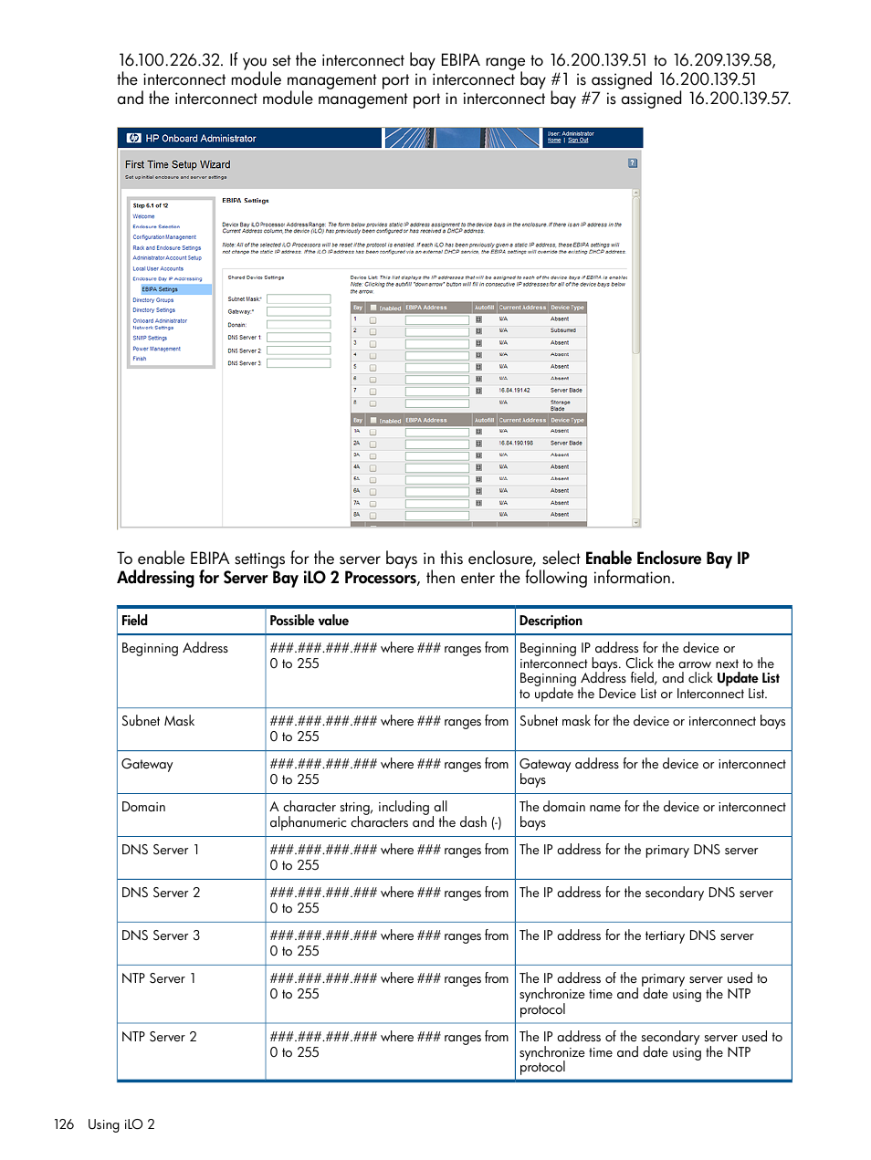 HP Integrated Lights-Out 2 User Manual | Page 126 / 224