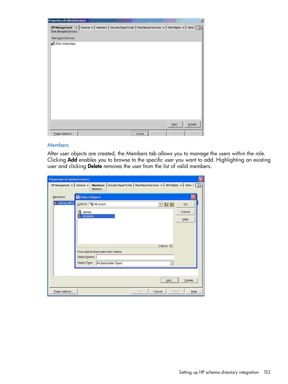 Members | HP Integrated Lights-Out 2 User Manual | Page 153 / 224