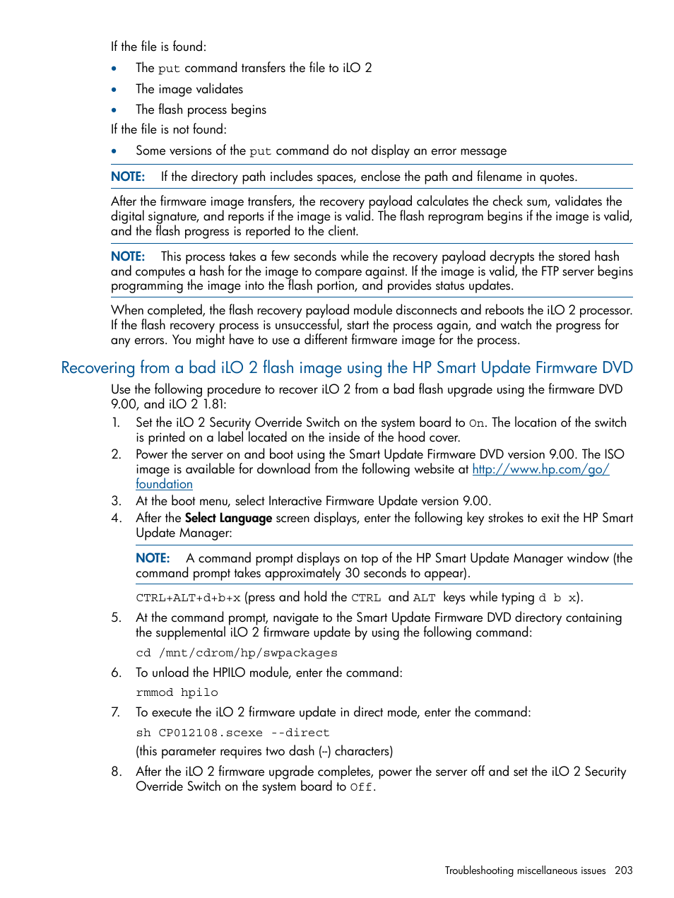 HP Integrated Lights-Out 2 User Manual | Page 203 / 224