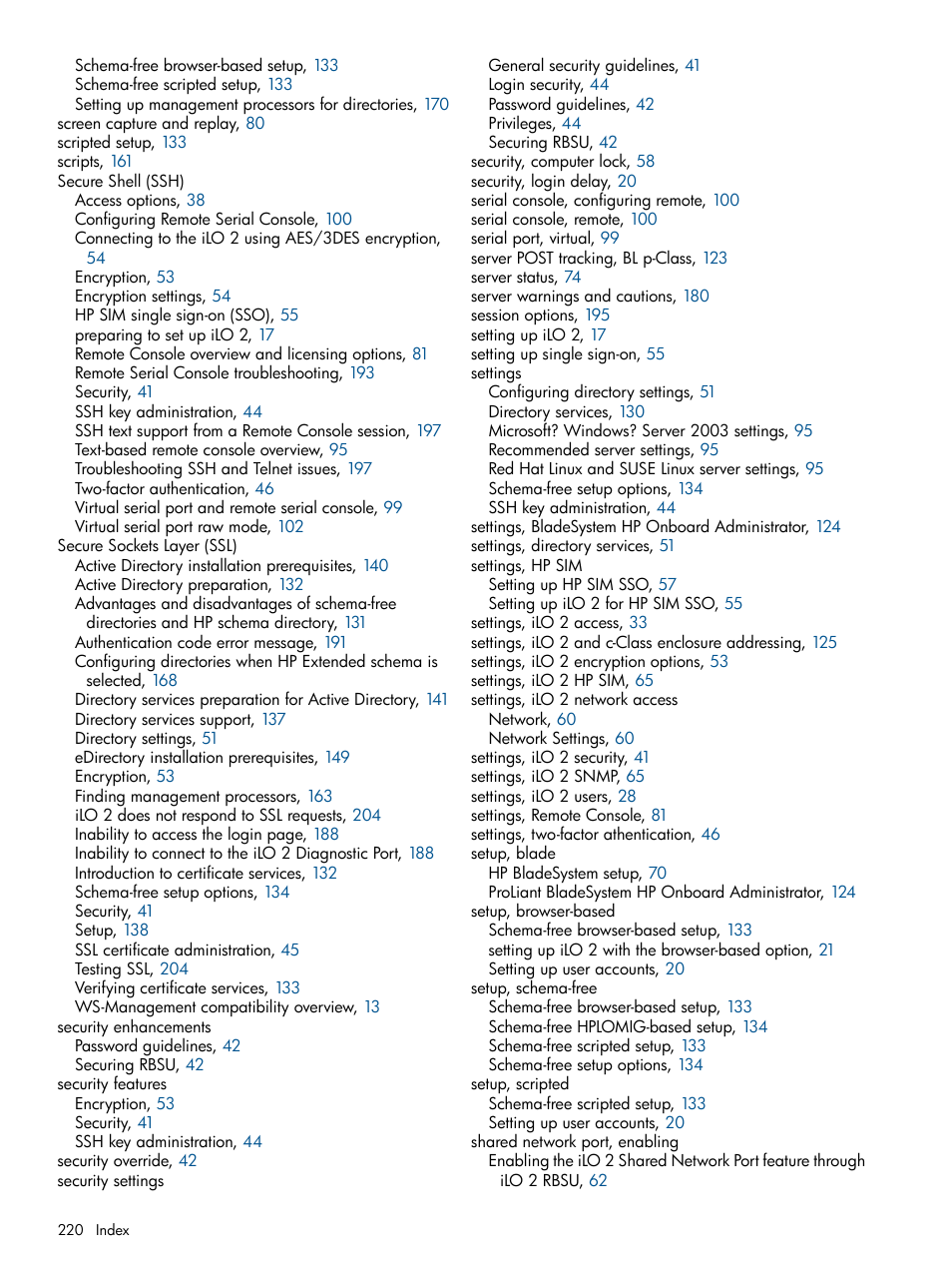 HP Integrated Lights-Out 2 User Manual | Page 220 / 224