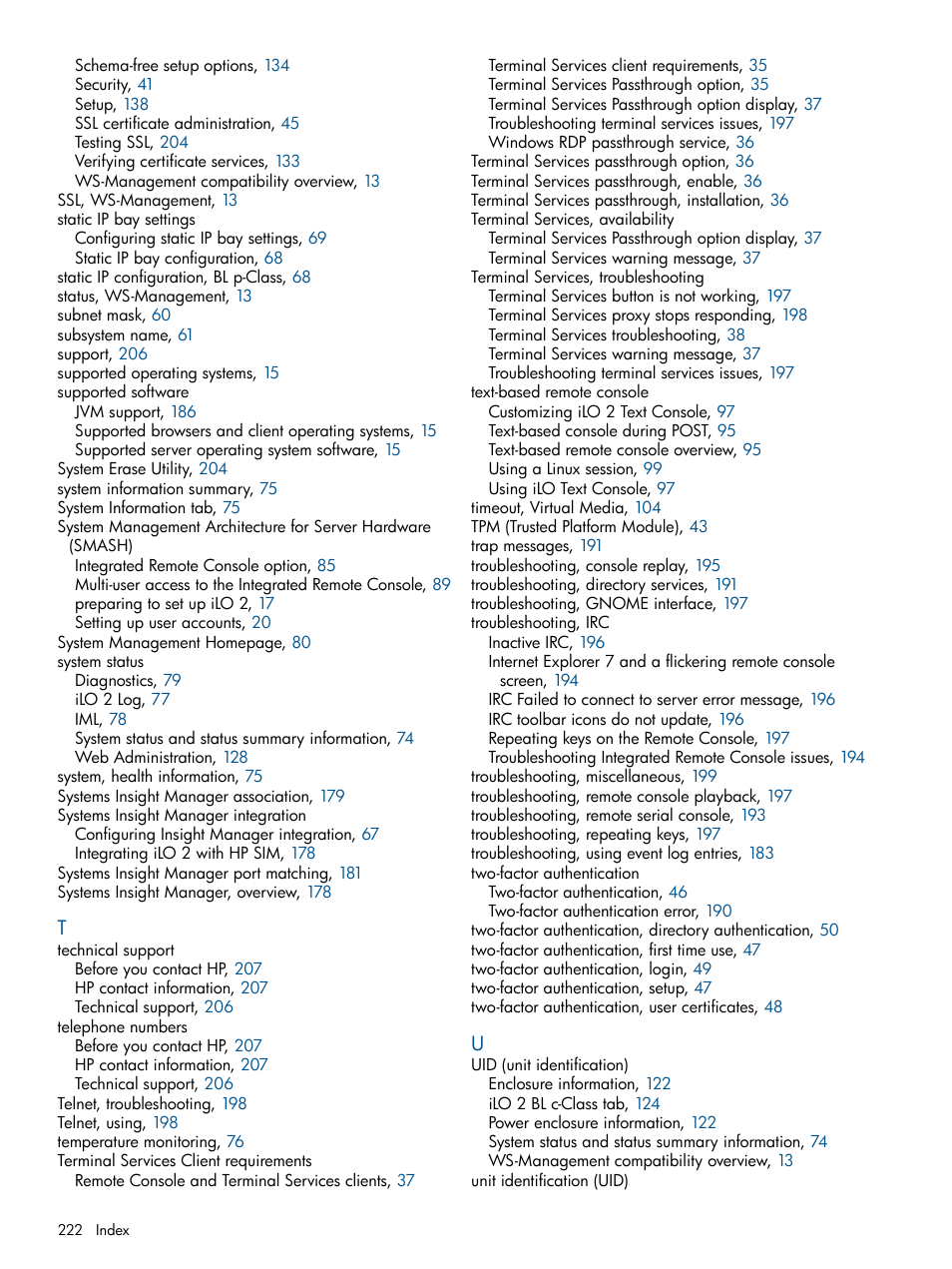 HP Integrated Lights-Out 2 User Manual | Page 222 / 224