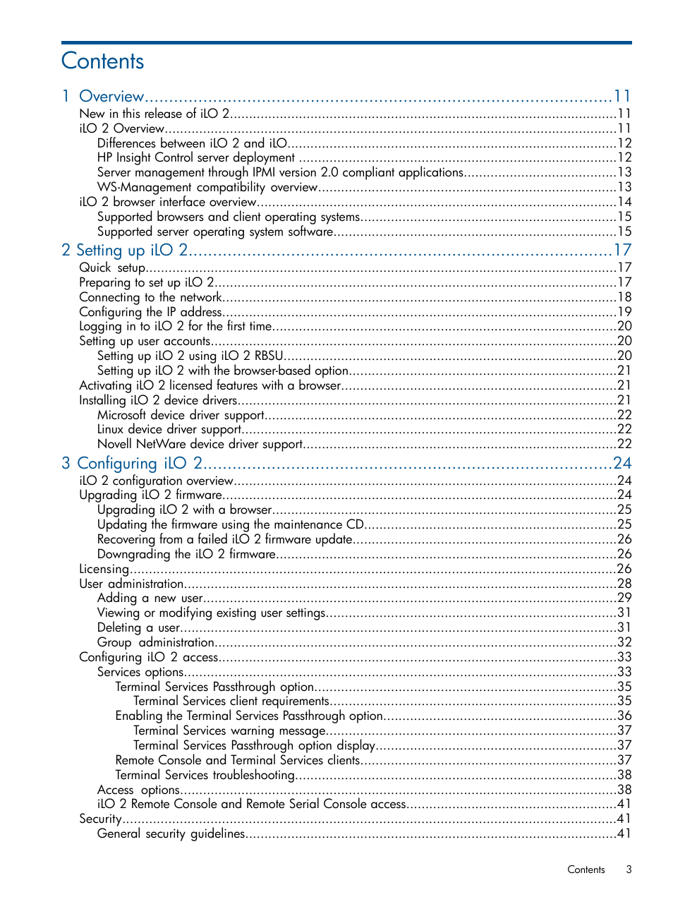 HP Integrated Lights-Out 2 User Manual | Page 3 / 224