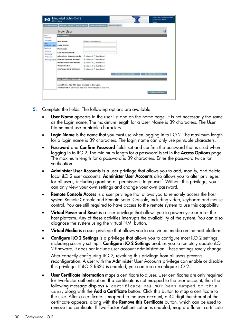 HP Integrated Lights-Out 2 User Manual | Page 30 / 224