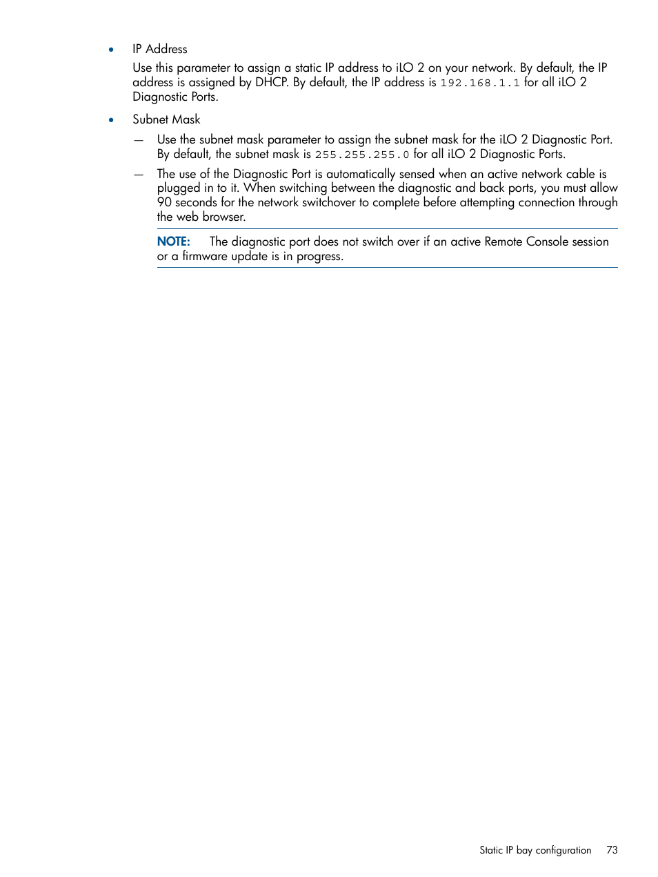 HP Integrated Lights-Out 2 User Manual | Page 73 / 224