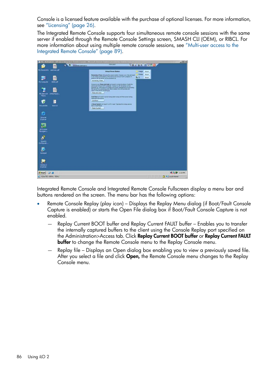 HP Integrated Lights-Out 2 User Manual | Page 86 / 224