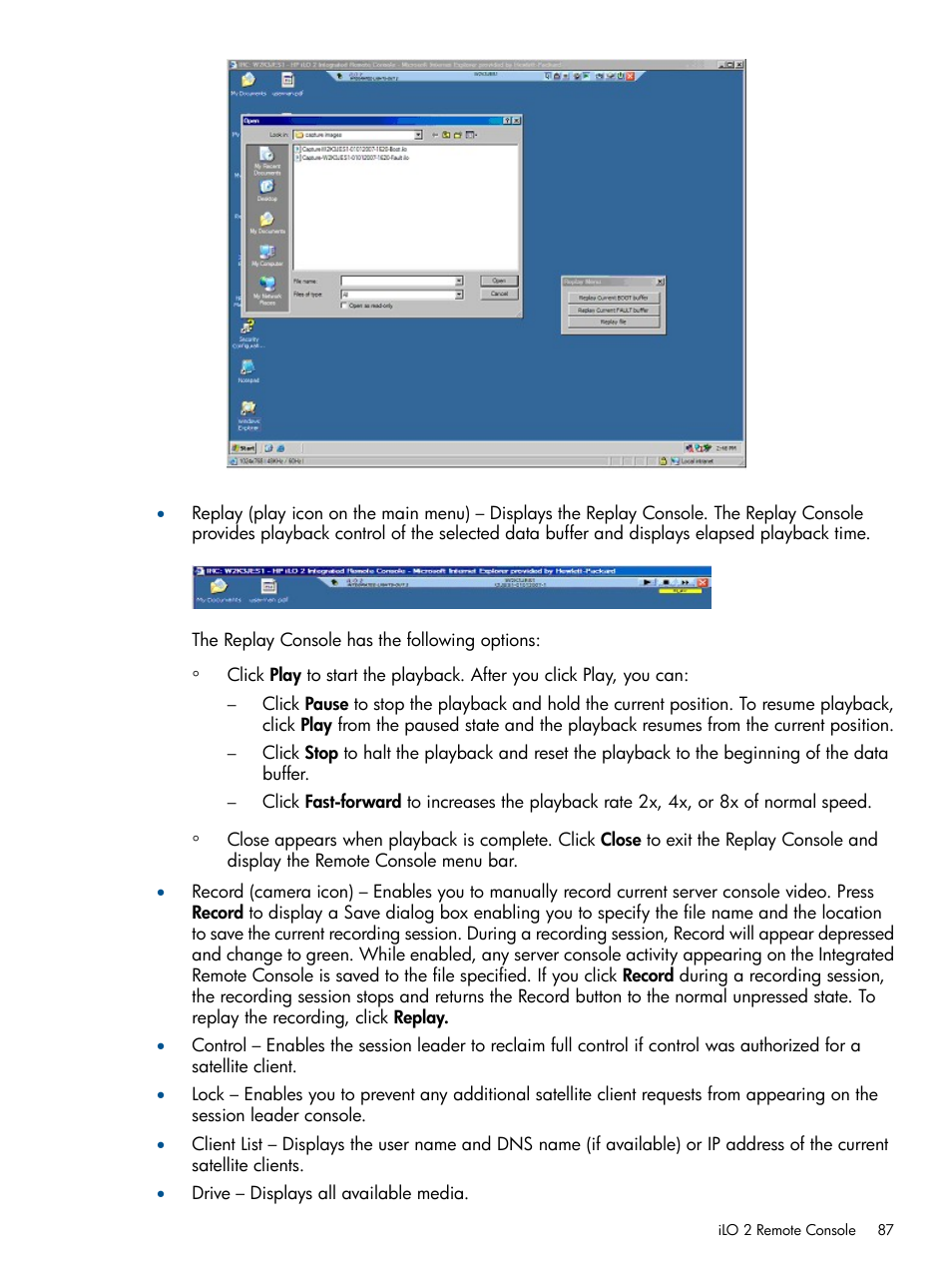 HP Integrated Lights-Out 2 User Manual | Page 87 / 224