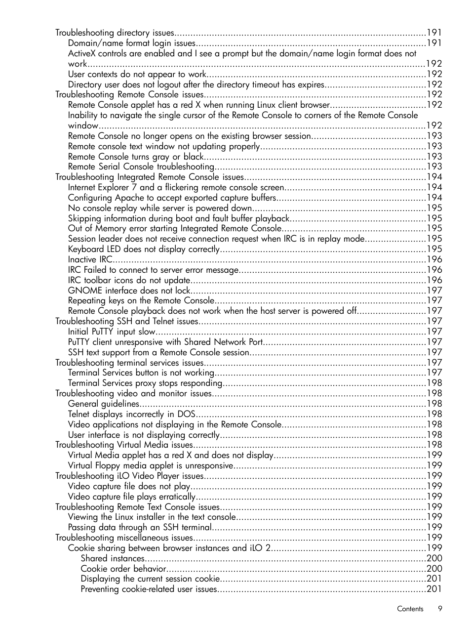 HP Integrated Lights-Out 2 User Manual | Page 9 / 224