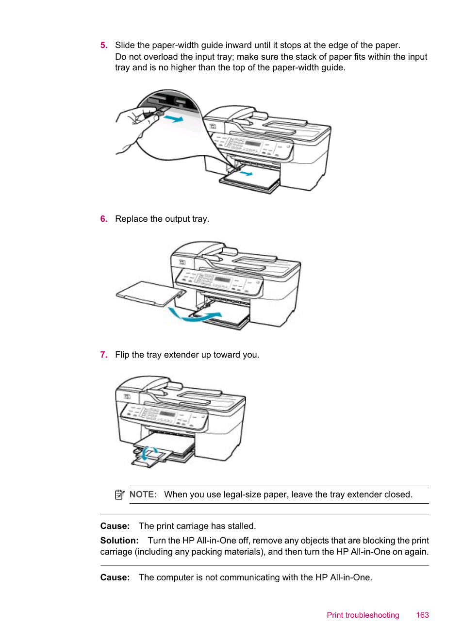 HP Officejet J5740 All-in-One Printer User Manual | Page 165 / 296