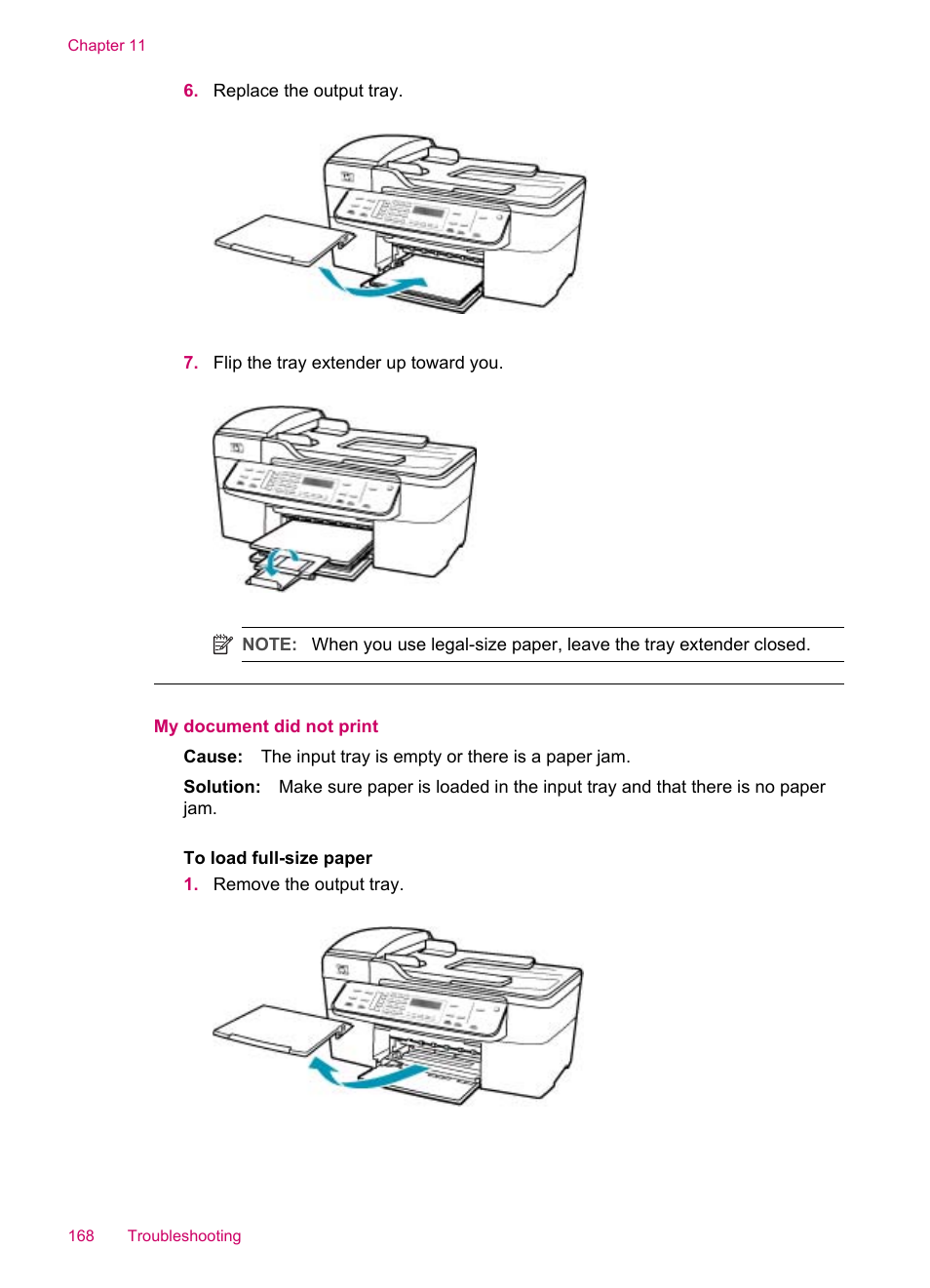 My document did not print | HP Officejet J5740 All-in-One Printer User Manual | Page 170 / 296