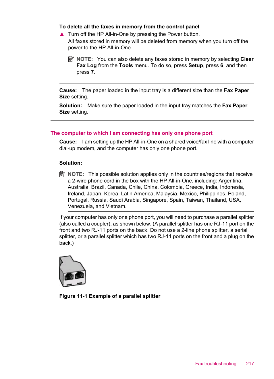 HP Officejet J5740 All-in-One Printer User Manual | Page 219 / 296