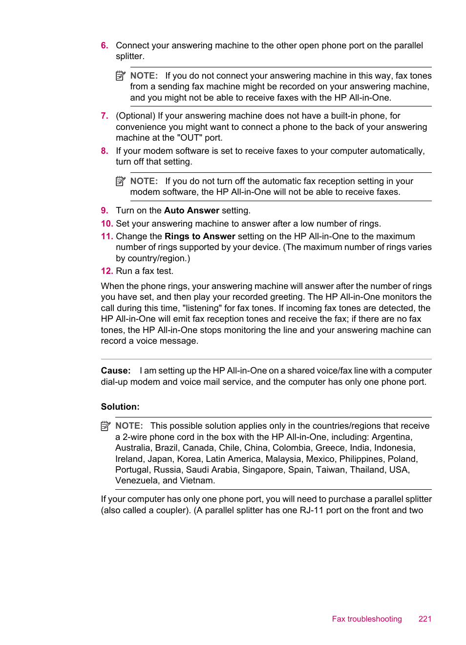 HP Officejet J5740 All-in-One Printer User Manual | Page 223 / 296