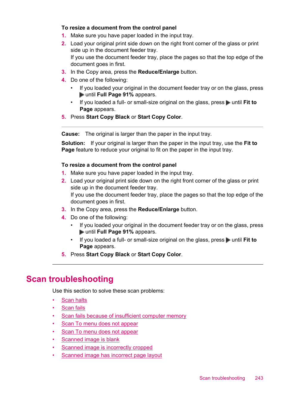 Scan troubleshooting | HP Officejet J5740 All-in-One Printer User Manual | Page 245 / 296