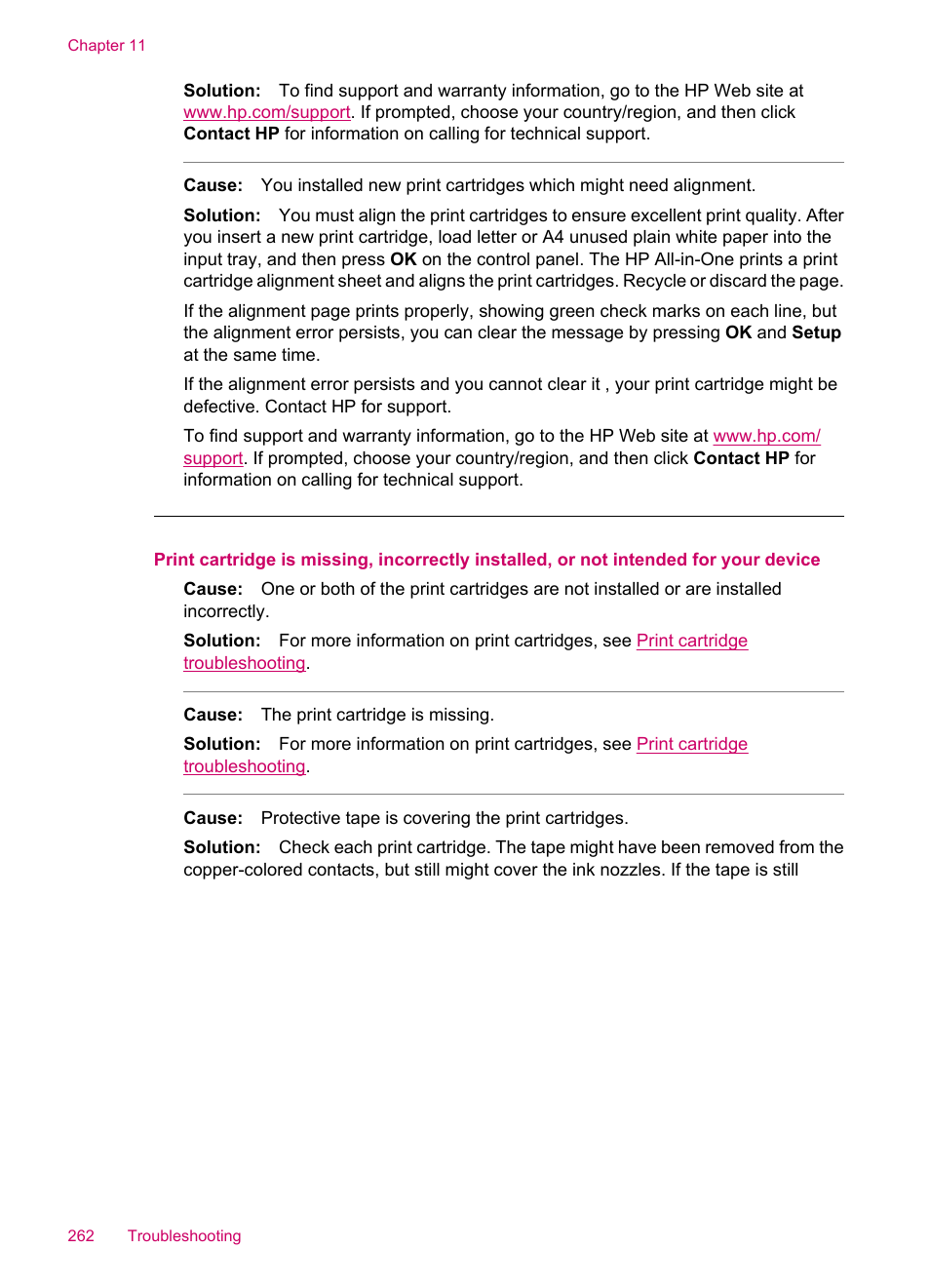 HP Officejet J5740 All-in-One Printer User Manual | Page 264 / 296