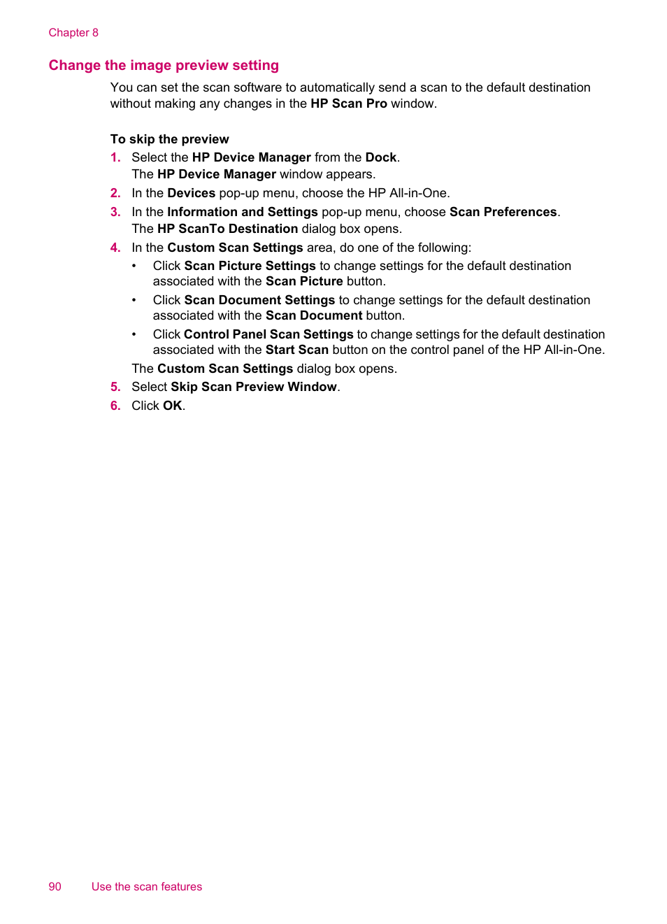 Change the image preview setting | HP Officejet J5740 All-in-One Printer User Manual | Page 92 / 296