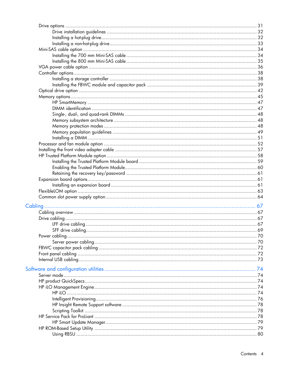 HP ProLiant DL160 Gen8 Server User Manual | Page 4 / 109