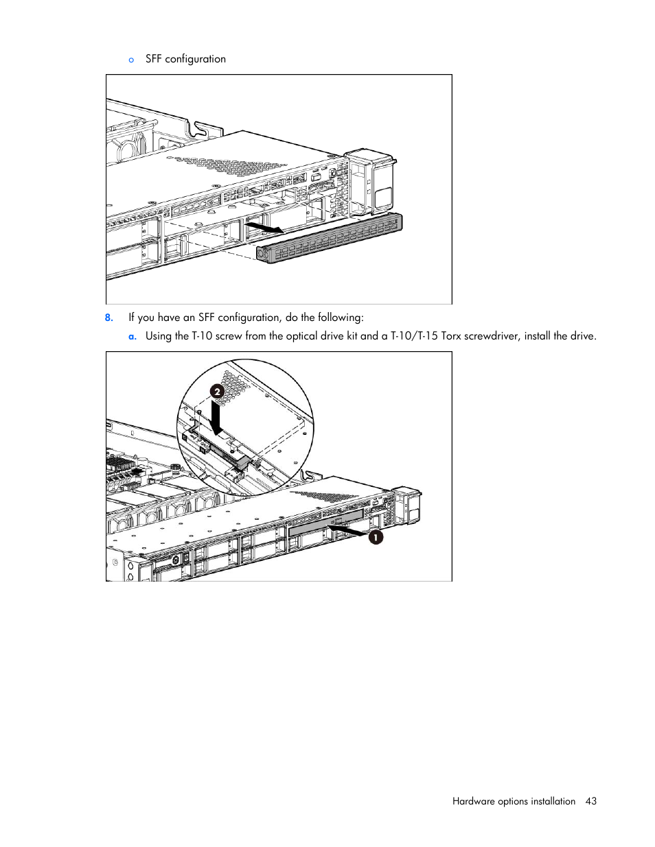 HP ProLiant DL160 Gen8 Server User Manual | Page 43 / 109