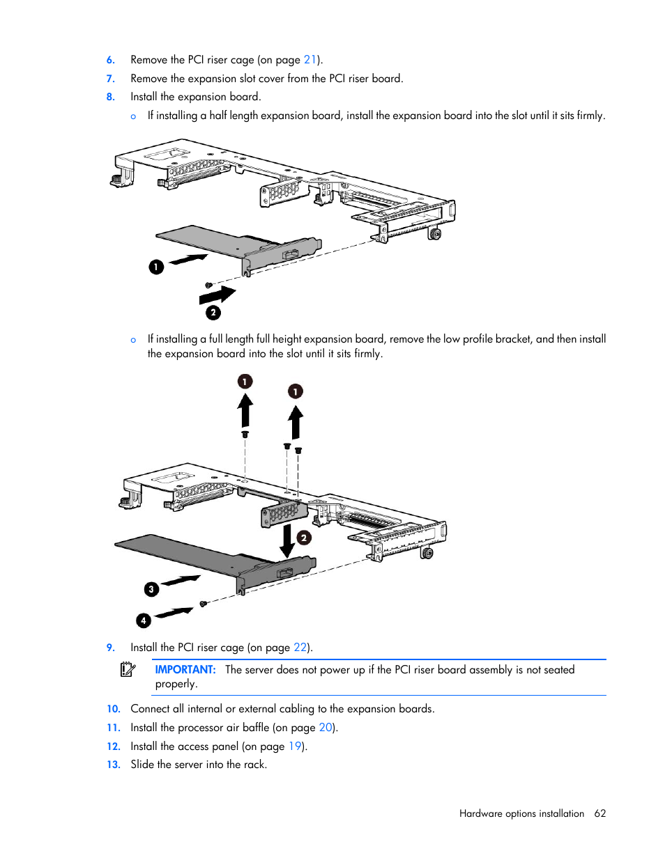 HP ProLiant DL160 Gen8 Server User Manual | Page 62 / 109