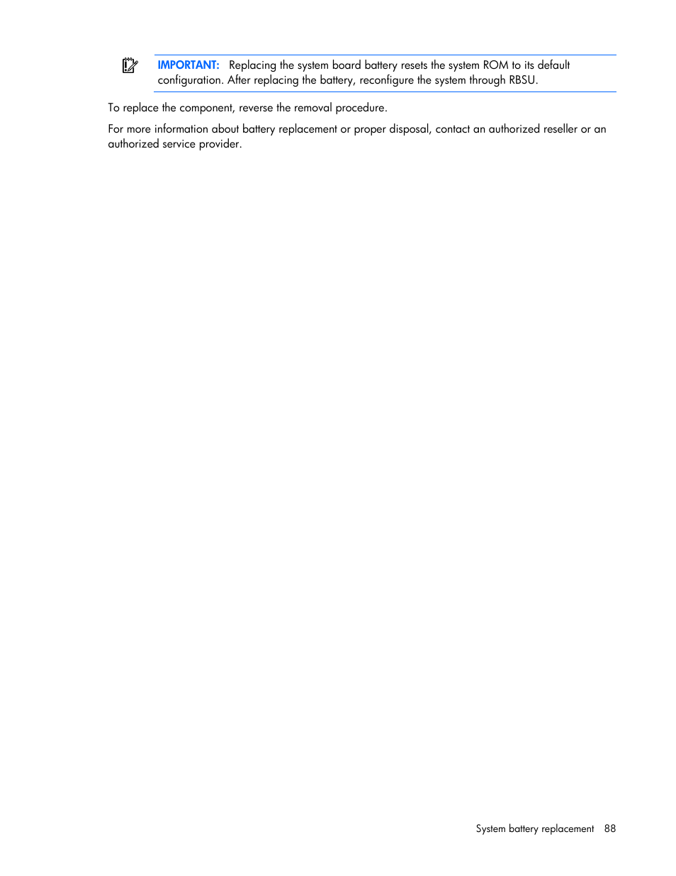 HP ProLiant DL160 Gen8 Server User Manual | Page 88 / 109