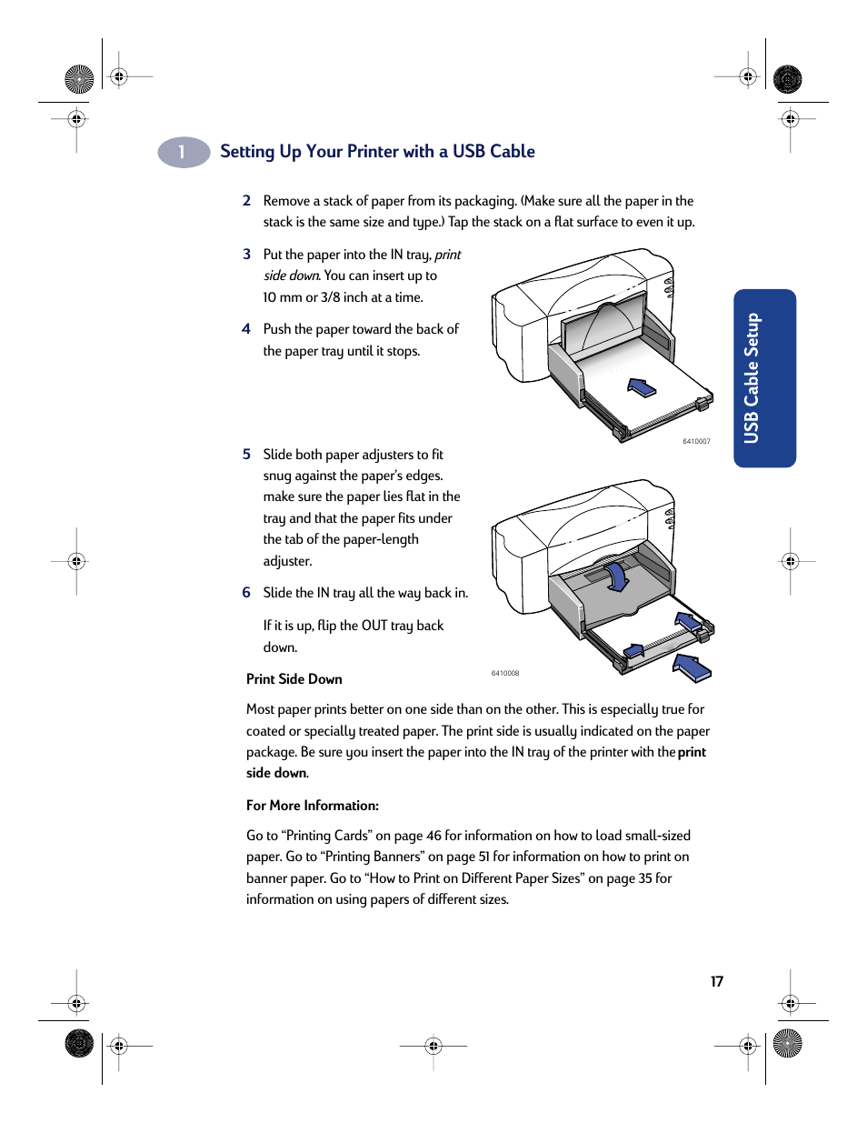 Setting up your printer with a usb cable | HP Deskjet 832c Printer User Manual | Page 25 / 118