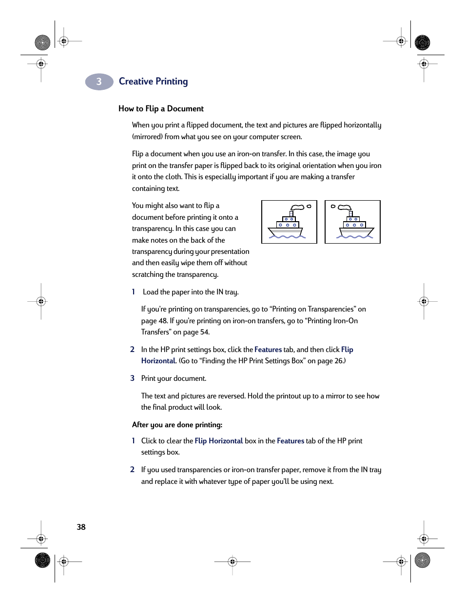 Creative printing | HP Deskjet 832c Printer User Manual | Page 46 / 118