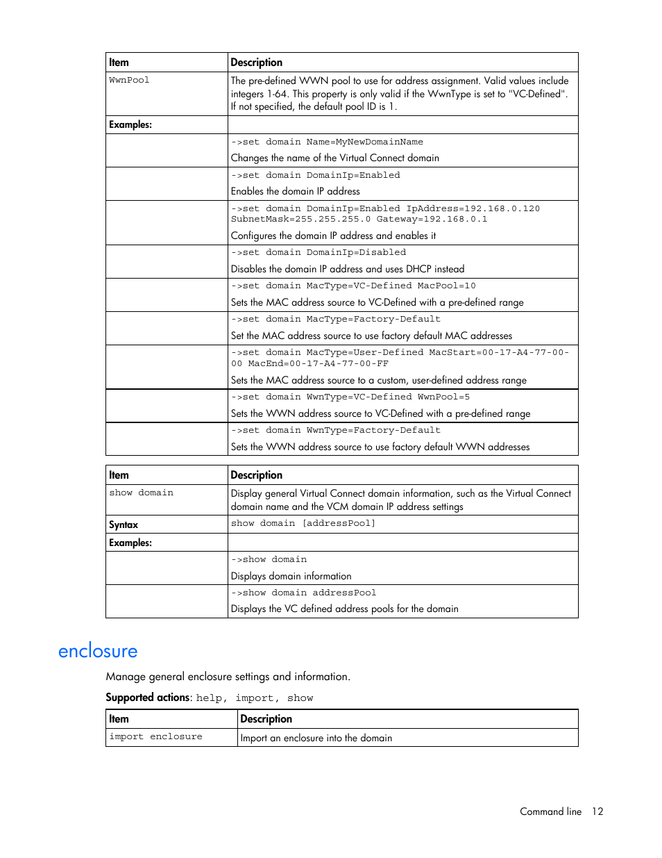 Enclosure | HP Virtual Connect 1.10Gb-F Ethernet Module for c-Class BladeSystem User Manual | Page 12 / 57