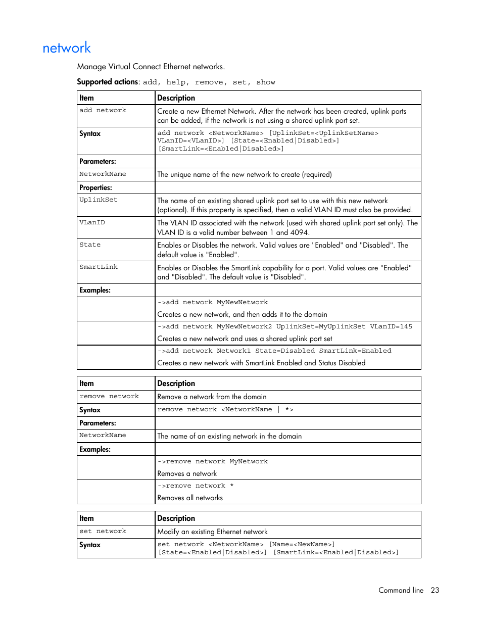 Network | HP Virtual Connect 1.10Gb-F Ethernet Module for c-Class BladeSystem User Manual | Page 23 / 57