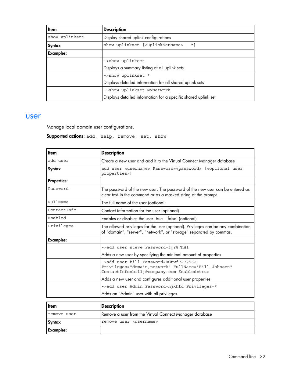 User | HP Virtual Connect 1.10Gb-F Ethernet Module for c-Class BladeSystem User Manual | Page 32 / 57
