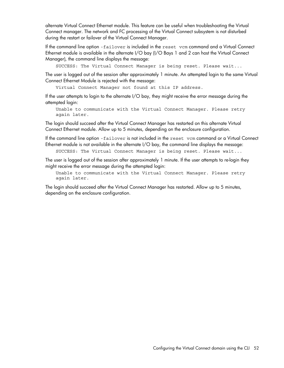 HP Virtual Connect 1.10Gb-F Ethernet Module for c-Class BladeSystem User Manual | Page 52 / 57