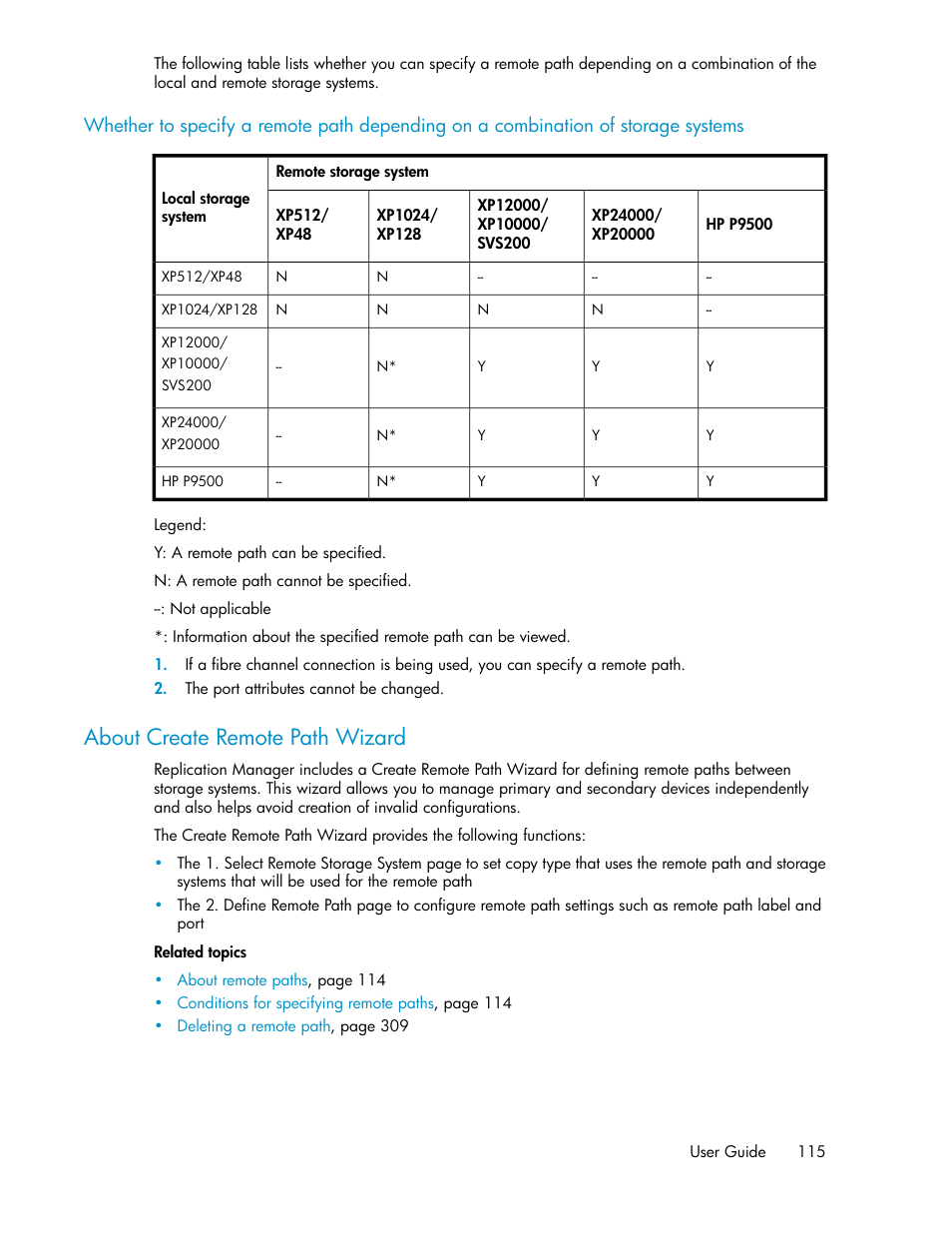 About create remote path wizard | HP XP P9000 Command View Advanced Edition Software User Manual | Page 115 / 478